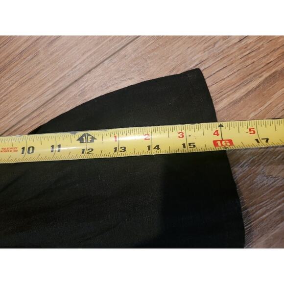 Bryn Walker Lagenlook Linen Tunic Top Women's Boho Sz Large Black Ruffles - Picture 10 of 10